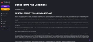 Voodoo Casino bonus terms and promotions
